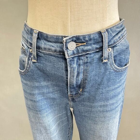 Levi's 721 High Rise Skinny Ripped Jeans Medium Wash  Size 29 - Picture 5 of 15